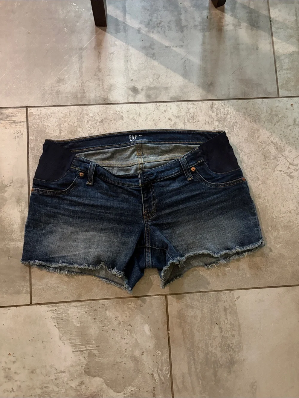 GAP Dark Blue Denim Shorts with Stretch Panels